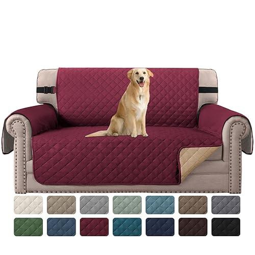 Hversailtex Reversible Loveseat Couch Cover For 2 Cushion Couch Loveseat Slipcover Loveseat Cover For Dogs Water Resistant Furn