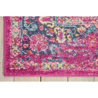 Nourison Passion Fuchsia 39 X 59 Area Rug Boho Traditional Easy Cleaning Non Shedding Bed Room Living Room Hallway