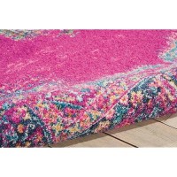 Nourison Passion Fuchsia 39 X 59 Area Rug Boho Traditional Easy Cleaning Non Shedding Bed Room Living Room Hallway