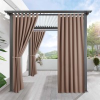 Ryb Home Outdoor Curtains For Porch Blackout Waterproof Exterior Privacy Shades For Front Gazebo Garden Patio Door Garage 1 P