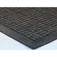 Indoor/Outdoor Hose-Wash Embossed Design Non-Slip Rubber 2X3 Modern Entryway Mat For Entryway  Patio  Backyard  Garage  24