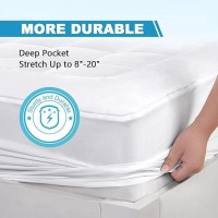 Twin Xl Mattress Pad Cover Pillow Top With Stretches To 18  Deep Pocket Fits Up To 8 -21  Cooling White Bed Topper (Down Alternative  Twin Xl Size)