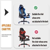 Deisy Dee Slipcovers Cloth Stretch Polyester Chair Cover For Reclining Racing Gaming Chair (Only Chair Covers) (Blue)