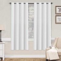 Hversailtex White Curtains 72 Inches Long For Living Room Thermal Insulated Window Treatment Panelsdrapes White Color Se