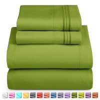 Nestl Full Xl Sheets Sets 4 Piece Full Xl Size Sheets Double Brushed Calla Green Sheets Hotel Luxury Full Xl Sheet Set Extr