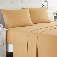 Nestl Full Xl Sheets Sets 4 Piece Full Xl Size Sheets Double Brushed Light Orange Sheets Hotel Luxury Full Xl Sheet Set Ext