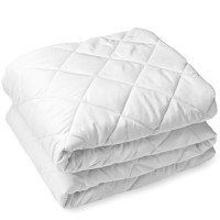 Bare Home Quilted Fitted Mattress Pad Twin Cooling Mattress Topper Easily Washable Elastic Fitted Mattress Cover Stret