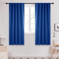 Deconovo Blackout Curtain Panels For Kids Bedroom  Room Darkening Back Tab And Rod Pocket Curtains  42X72 Inch  Adult  Royal Blue  2 Panels  Adult