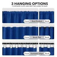 Deconovo Blackout Curtain Panels For Kids Bedroom  Room Darkening Back Tab And Rod Pocket Curtains  42X72 Inch  Adult  Royal Blue  2 Panels  Adult