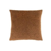 Monarch Specialties Floral Velvet 18 x 18 Light Brown 1 Piece Pillow