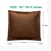 Ntbay 26X26 Euro Sham Covers 2 Pack Brushed Microfiber 26X26 Pillow Covers Soft Wrinklefree Faderesistant Stainresista