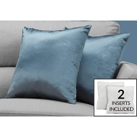 Monarch Specialties I 9343 Throw Pillow 18 x 18 Blue