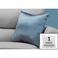 Monarch Specialties I 9342 Throw Pillow 18 x 18 Blue