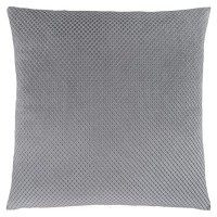 Monarch Specialties I 9306 Diamond Velvet Decorative Pillow Throw 18 x 18 Silver