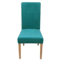 Smiry Velvet Stretch Dining Room Chair Covers Soft Removable Dining Chair Slipcovers Set Of 4, Peacock Green