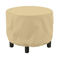 Classic Accessories Terrazzo Round Ottoman/Coffee Table Cover - All Weather Protection Outdoor Furniture Cover, Medium (55-911-032001-Ec)