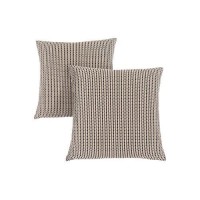 Monarch Specialties Abstract Dot 18 x 18 LightDark Brown 2 Piece Pillow