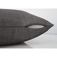 Monarch Specialties Linen Look Decorative Pillow Throw 18 x 18 Dark Grey