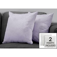 Monarch Specialties I 9325 Throw Pillow 18 x 18 Purple