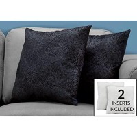 Monarch Specialties I 9333 Throw Pillow 18 x 18 Black