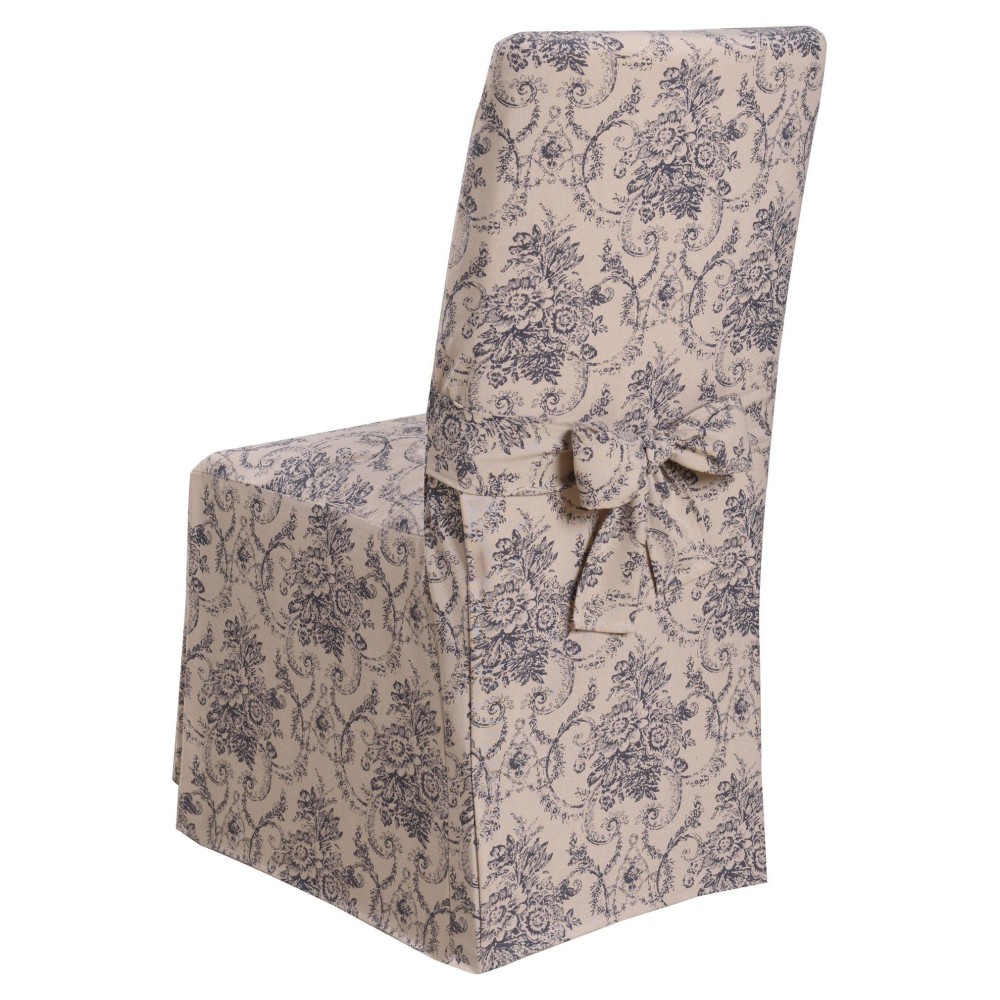 Madison Chateau Slipcover Dining Room Chair Slicover, Navy