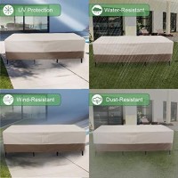 Phi Villa Patio Table Set Covers Waterproof, Outdoor Dining Table And Chair Cover With Pop-Up Supporter, Extra Large Rectangular Heavy Duty Patio Cover 129