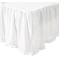 Greenland Home Sasha Bed Skirt White Queen