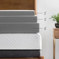 Lucid 2 Inch Mattress Topper Queen Memory Foam Bamboo Charcoal Infusion Cooling Ventilation Hypoallergenic Certipur Ce