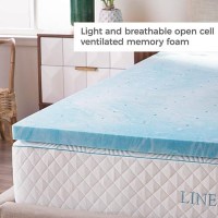 Linenspa 2 Inch Gel Swirl Memory Foam Mattress Topper - Cooling Gel Infused - Pressure Relieving - Certipur Certified - Twin Xl