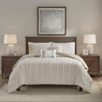 Harbor House Cotton Comforter Set Trendy Tufted Textured Design All Season Down Alternative Cozy Bedding With Matching Shams