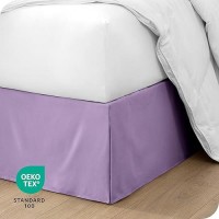 Bare Home Twin Xl Bed Skirt 15Inch Tailored Drop Easy Fit Bed Skirt For Twin Extra Long Beds Center Corner Pleats Twin