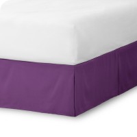 Bare Home Twin Xl Bed Skirt 15Inch Tailored Drop Easy Fit Bed Skirt For Twin Extra Long Beds Center Corner Pleats Twin