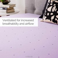 Lucid 2 Inch Lavender Infused Memory Foam Mattress Topper - Ventilated Design - King Size