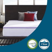 Lucid 2 Inch Mattress Topper Full - Memory Foam Mattress Topper Full - 5 Zone Lavender Infusion - Certipur Certified Foam