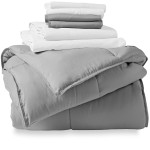 Bare Home Bedinabag 7 Piece Comforter Sheet Set California King Goose Down Alternative Ultrasoft 1800 Premium Bed Se