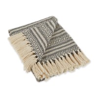 Dii Rustic Farmhouse Cotton Adobe Stripe Blanket Throw With Fringe For Chair Couch Picnic Camping Beach Everyday Use 50