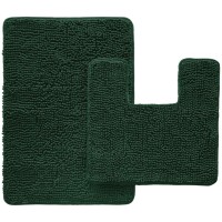 Gorilla Grip Area Rug Set, Soft Chenille 2 Piece Sets, Toilet Base Mat 30X20 Mat, Absorbent Washable Mats, Microfiber Dries Quickly, Rugs For Home, Kitchen, Bath Tub, Bathroom, Hunter