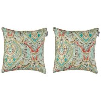 Pillow Perfect Paisley Indooroutdoor Accent Throw Pillow Plush Fill Weather And Fade Resistant Large Throw 185 X 185