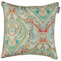 Pillow Perfect Paisley Indooroutdoor Accent Throw Pillow Plush Fill Weather And Fade Resistant Large Throw 185 X 185