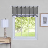 Achim Home Furnishings Dakota Valance 58 X 14 Grey