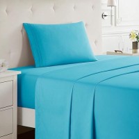 Nestl Twin Xl Sheets Set 3 Piece Xl Twin Sheets Double Brushed Twin Xl Sheets For Adjustable Bed Bright Blue Twin Xl Sheet S