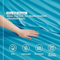 Nestl Twin Xl Sheets Set 3 Piece Xl Twin Sheets Double Brushed Twin Xl Sheets For Adjustable Bed Bright Blue Twin Xl Sheet S