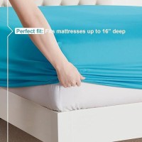 Nestl Twin Xl Sheets Set 3 Piece Xl Twin Sheets Double Brushed Twin Xl Sheets For Adjustable Bed Bright Blue Twin Xl Sheet S