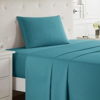 Nestl Twin Xl Sheets Set 3 Piece Xl Twin Sheets Double Brushed Twin Xl Sheets For Adjustable Bed Teal Twin Xl Sheet Set Hot