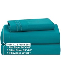 Nestl Twin Xl Sheets Set 3 Piece Xl Twin Sheets Double Brushed Twin Xl Sheets For Adjustable Bed Teal Twin Xl Sheet Set Hot