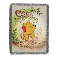 Disneys Winnie The Pooh Vintage Pooh Woven Tapestry Throw Blanket 48 X 60 Multi Color