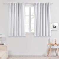 Deconovo Solid Back Tab And Rod Pocket Curtains For Bedroom  Thermal Insulated Blackout Window Curtains For Kitchen  52X54 Inch  Light Silver Grey  2 Panels