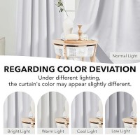 Deconovo Solid Back Tab And Rod Pocket Curtains For Bedroom  Thermal Insulated Blackout Window Curtains For Kitchen  52X54 Inch  Light Silver Grey  2 Panels