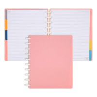 Talia Discbound Notebooks, Planner, Customizable, (Salmon, Midsize (75In X 975In))