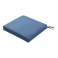 Classic Accessories Ravenna Waterresistant 21 X 19 X 3 Inch Patio Seat Cushion Empire Blue Chair Seat Cushion